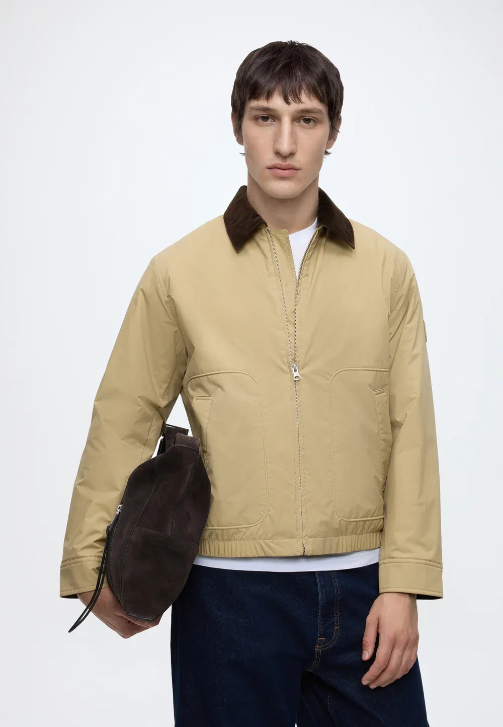 Излишки стеганой куртки-бомбера из плюща Tommy Hilfiger, Western Khaki — фото 4