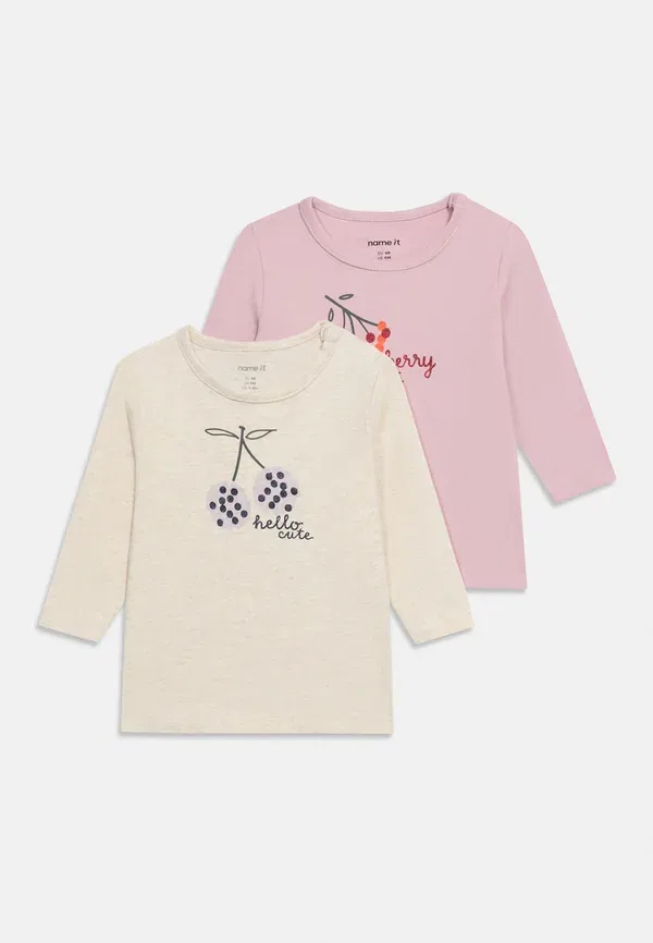 Комплект из 2 футболок с принтом Nbfbisa Name It peyote melange, dawn pink, розовый — фото 3
