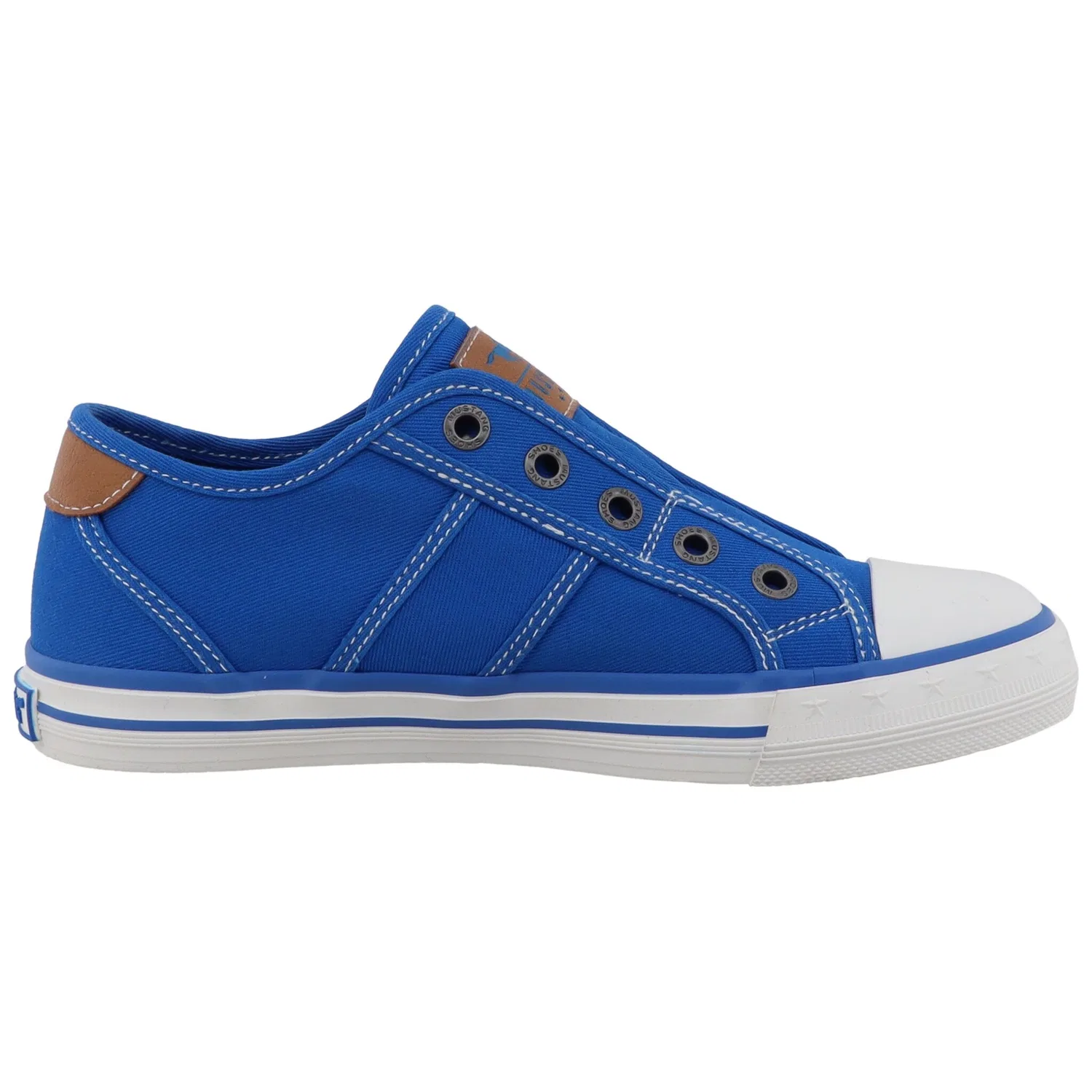 Детские кроссовки-слипоны с контрастными деталями Mustang Shoes, Royal Blue — фото 4