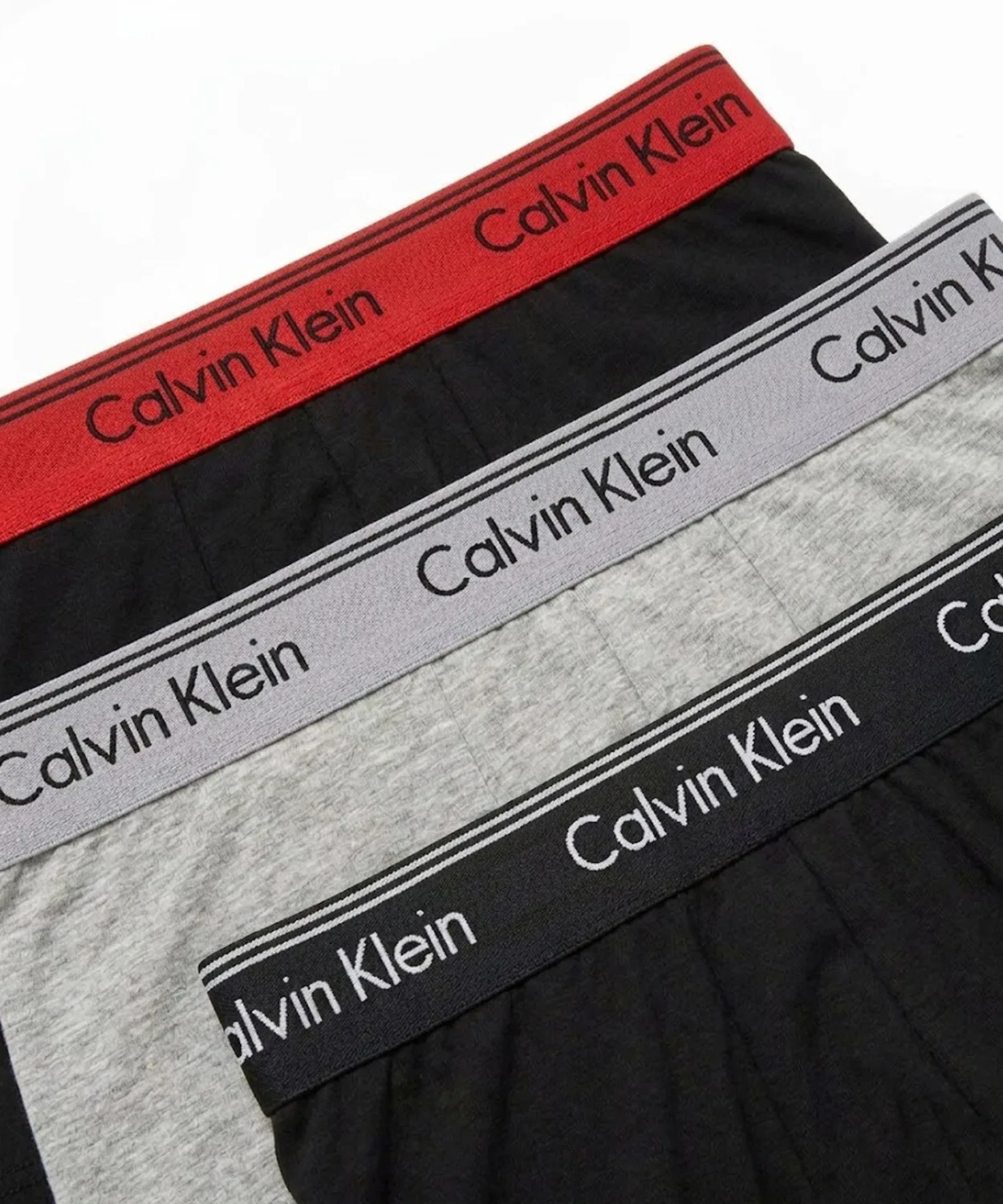 Мужские трусы-боксеры с низкой посадкой, комплект из 3 штук Calvin Klein, Red — фото 4