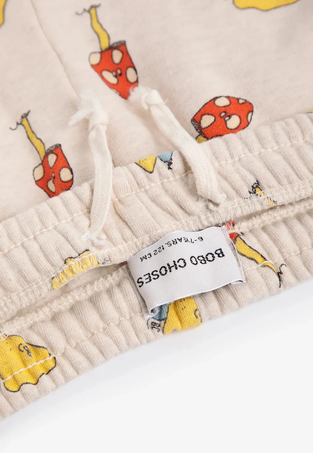 Спортивные штаны унисекс с изображением грибного монстра Bobo Choses, Off-White — фото 4