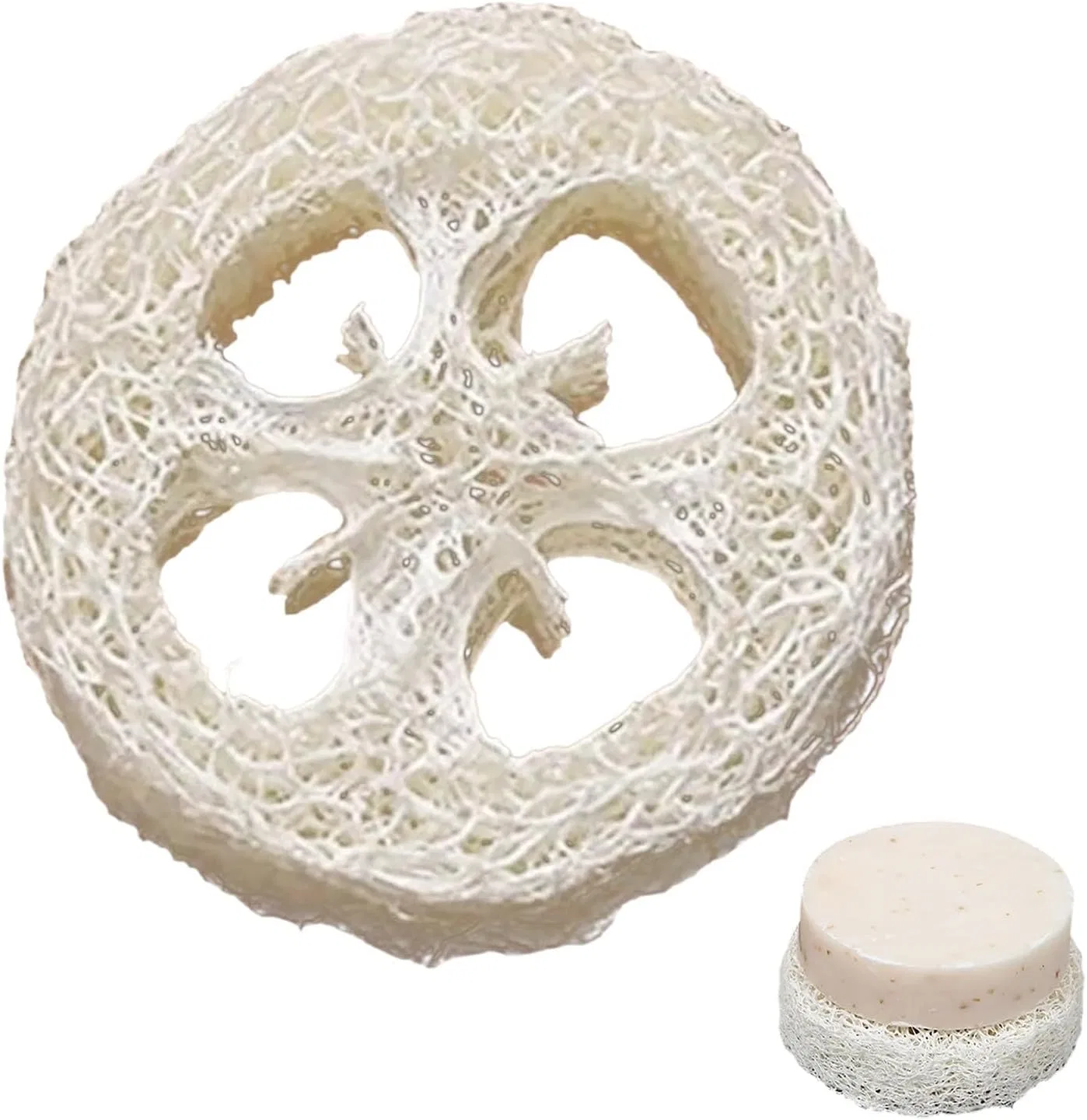 Мочалка-подставка для мыла Loofah, Beige Generic — фото 3