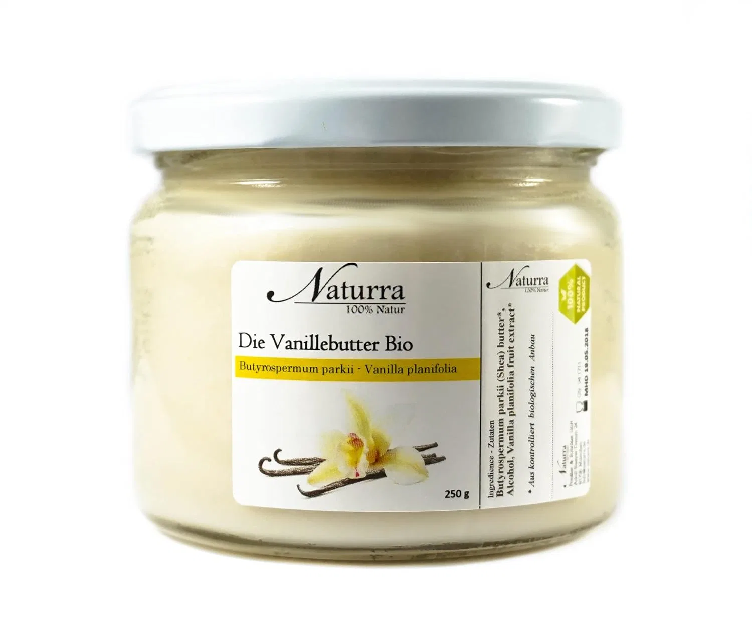 Масло ши + Атласский кедр 250 г, Стекло Naturra