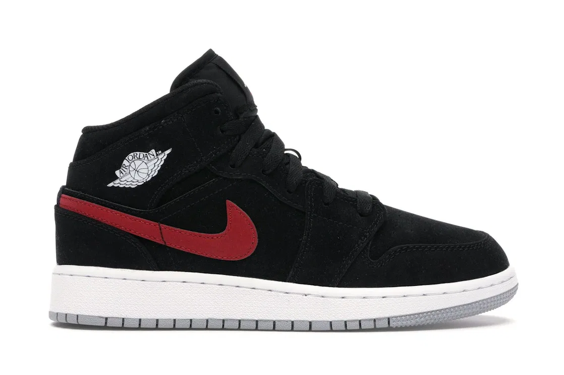 Детские кроссовки Lifestyle Jordan 1 Mid Jordan, Black/Varsity Red/Varsity Royal/White/Cement Grey