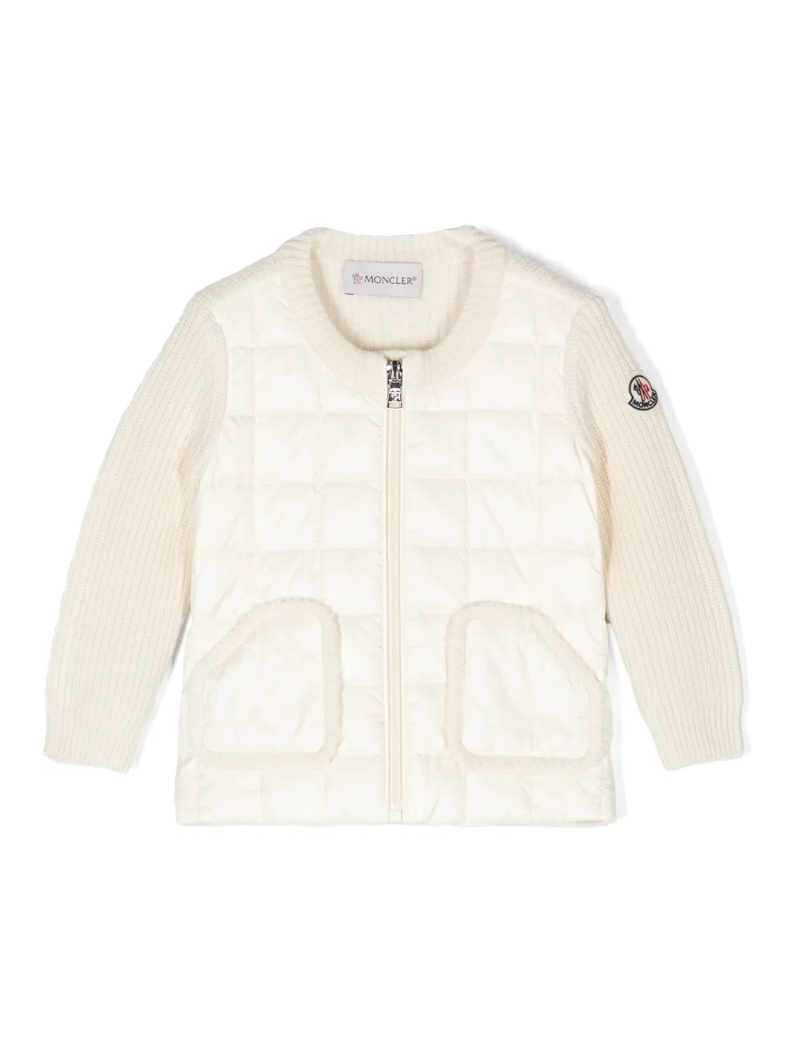 Кардиган с панелями Moncler, кремовый