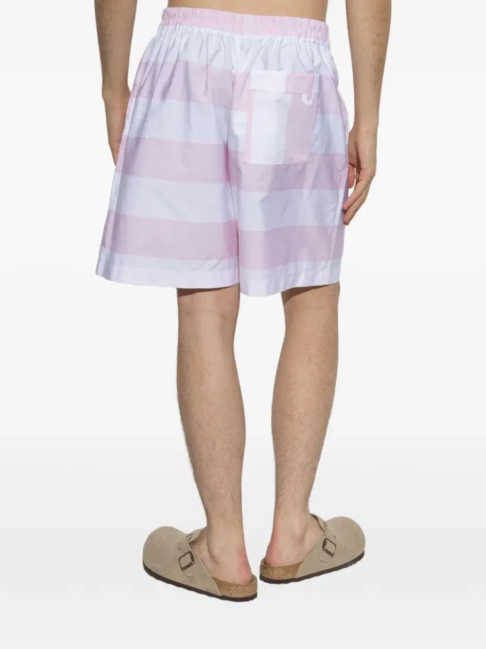 Жаккардовые шорты в полоску Jacquemus, белый — фото 4