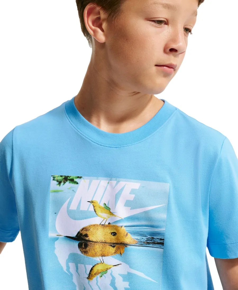 Футболка с коротким рукавом с графическим принтом Nike, Football Blue — фото 4