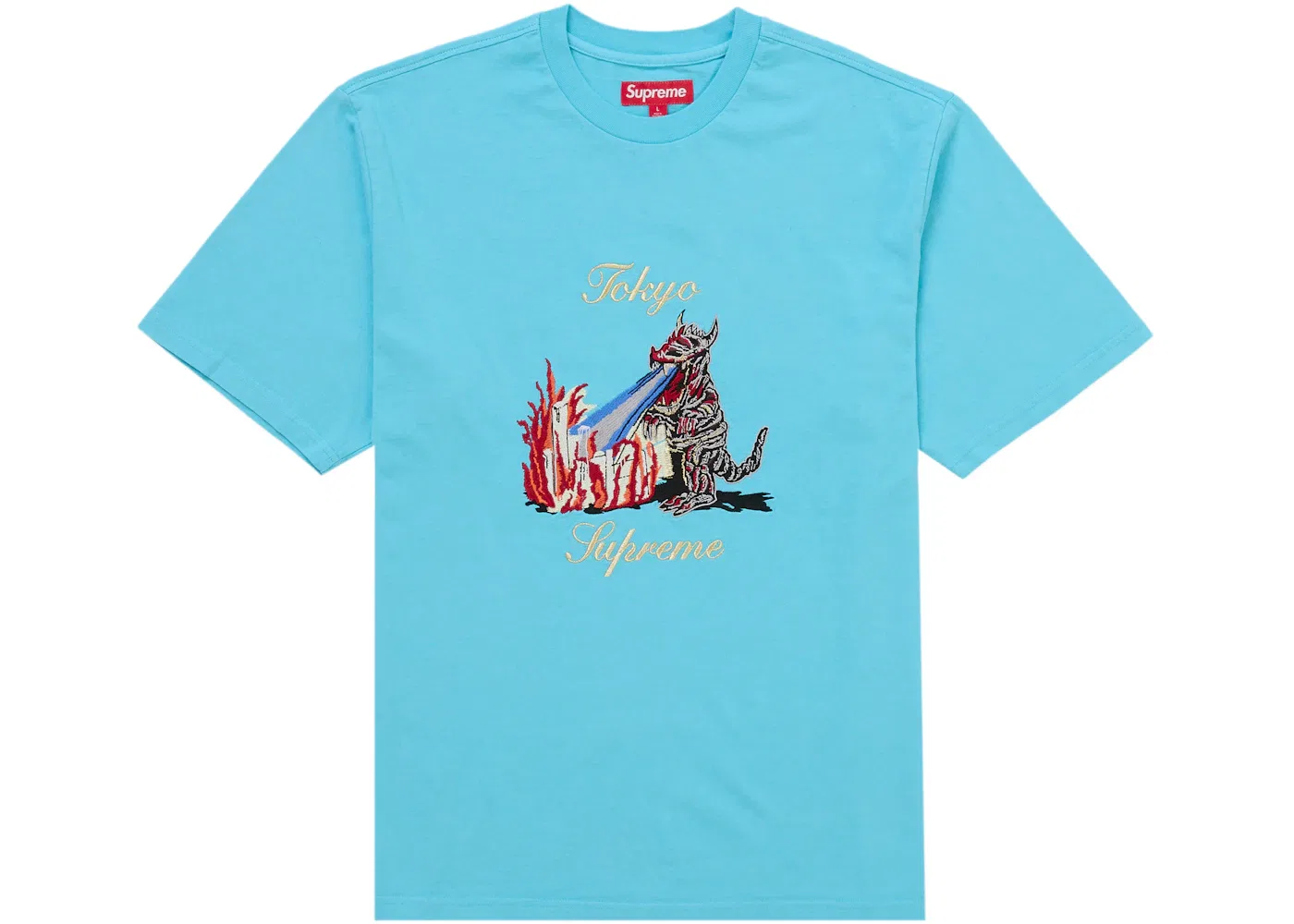 Мужская футболка с вышивкой Monster Supreme, Light Blue
