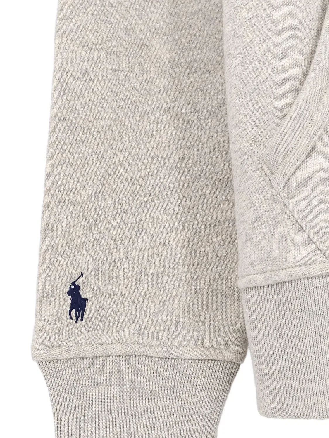Худи из флиса с логотипом серое Polo Ralph Lauren, серый — фото 2