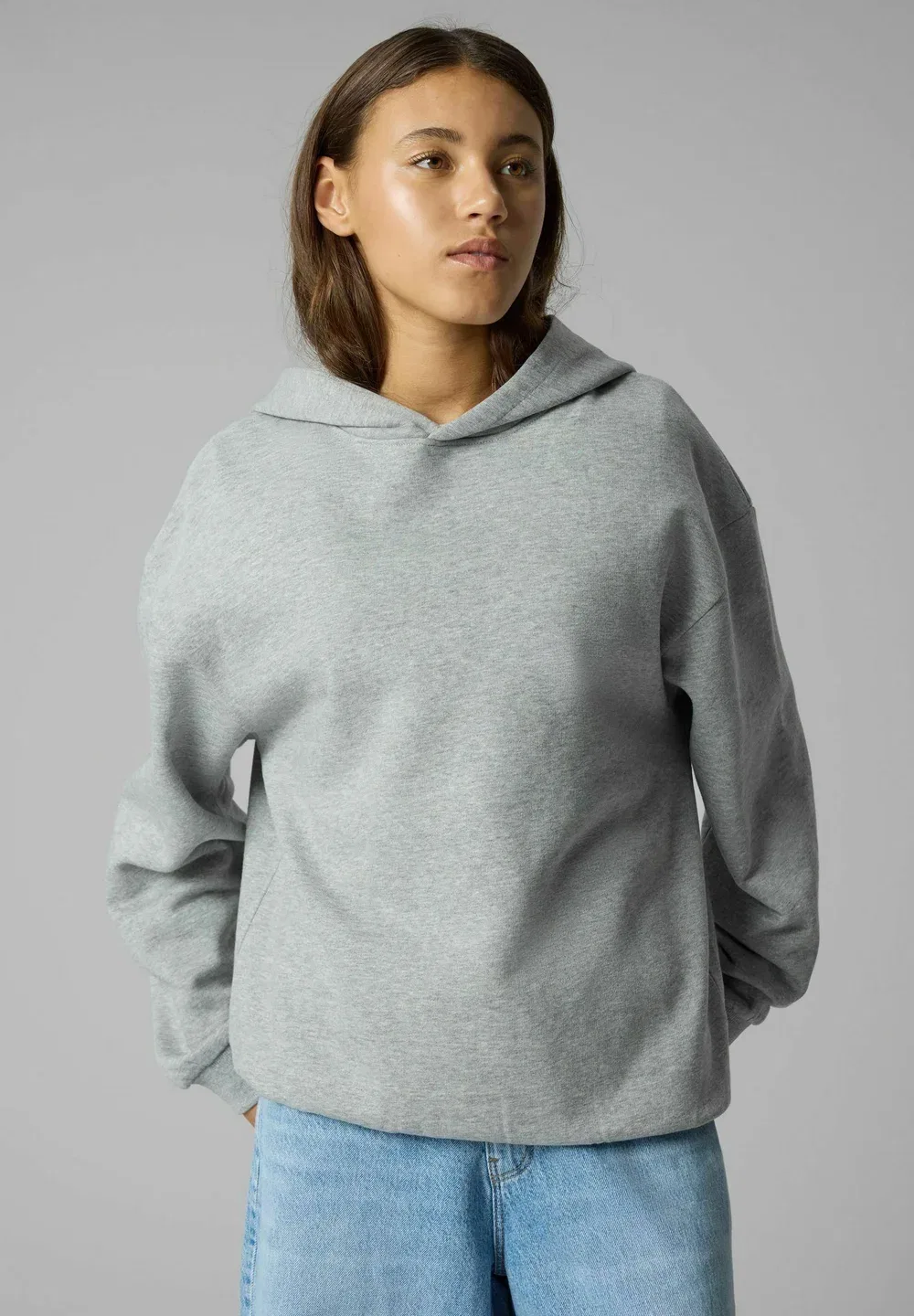 Худи свободного кроя, унисекс - худи Lmtd, Grey Melange