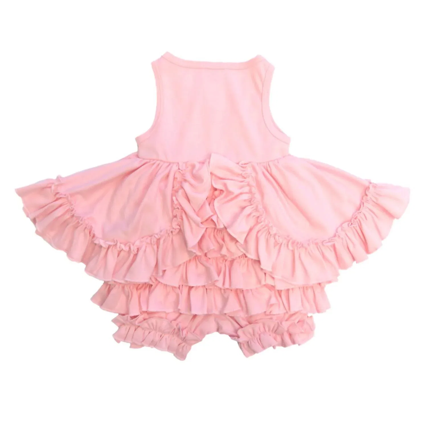 Детское платье-боди для девочек с оборками Calla Lemon Loves Layette, розовый — фото 4