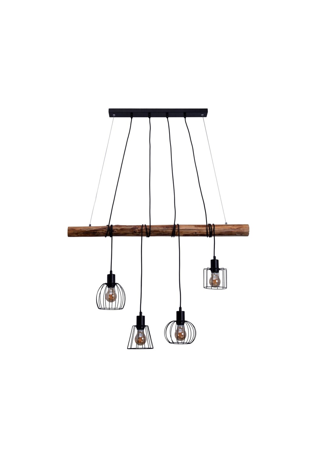 

Подвесной светильник из 4 предметов WOODLAND Näve Leuchten, черный
