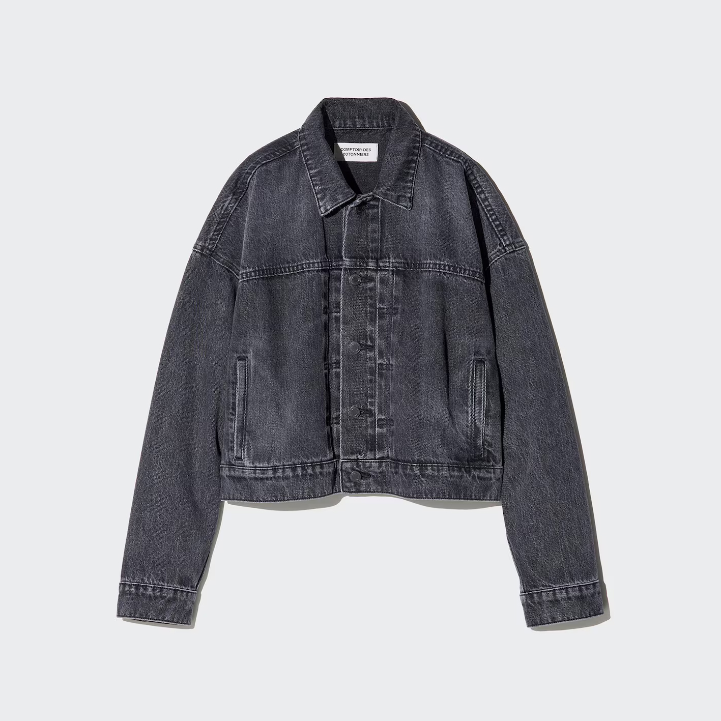 

Джинсовая куртка Uniqlo женская, 08 темно-серый