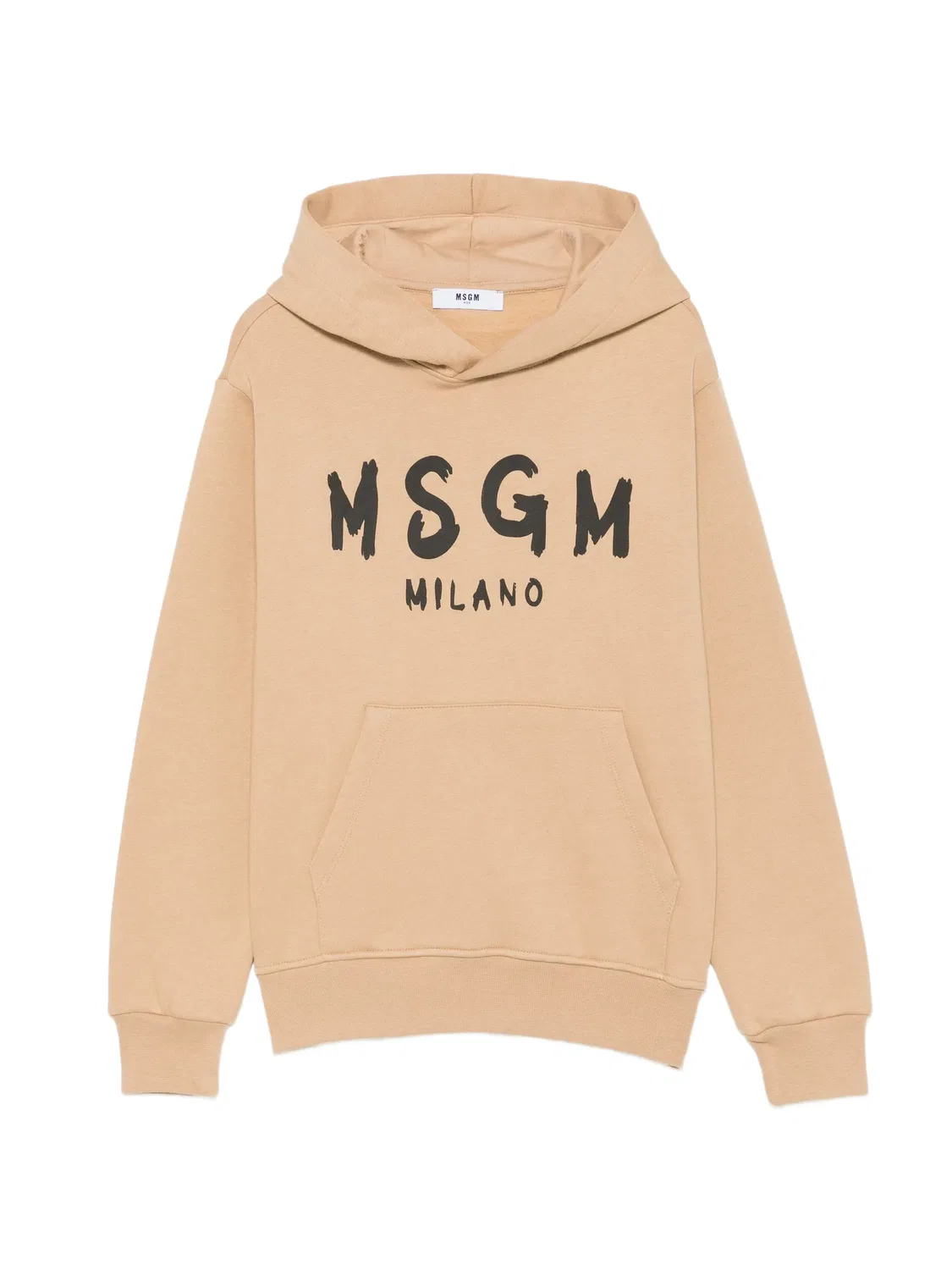 Хлопковое худи с логотипом MSGM, нейтральные