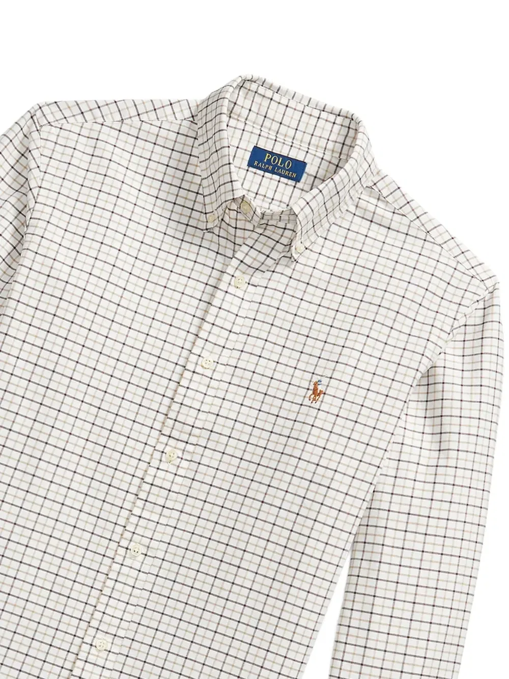 Оксфордская рубашка в крупную клетку Polo Ralph Lauren, белый — фото 2