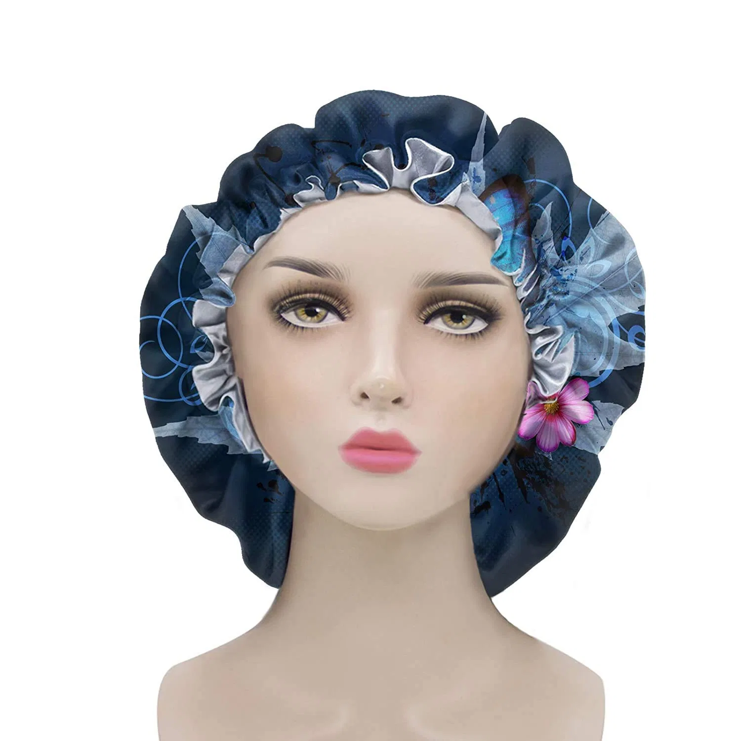 Шапочка для душа Satin, COEQINE, Blue with Butterflies