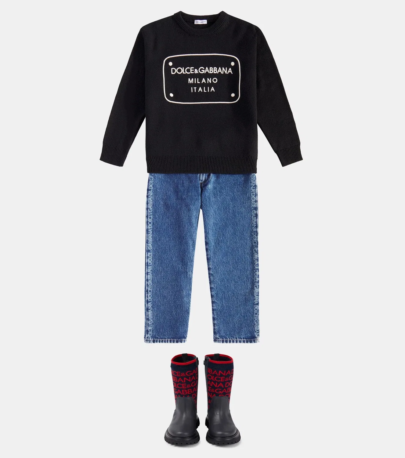 Свитер шерстяной Dolce&Gabbana Kids, черный — фото 2