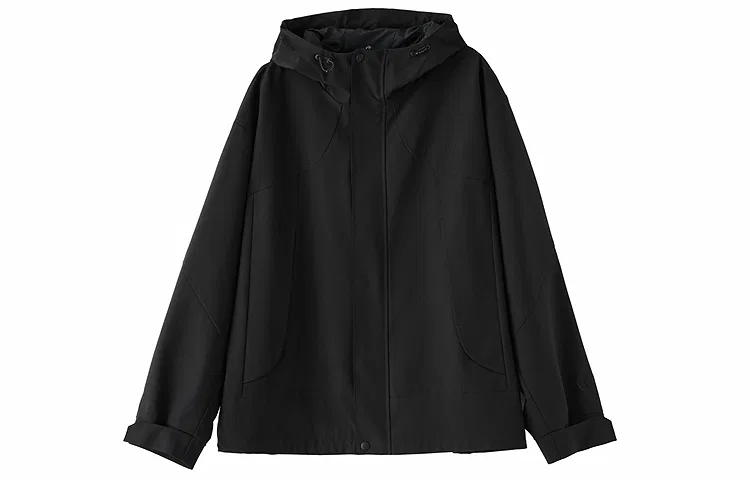 Детская куртка с капюшоном неотстегивающимся, средняя посадка, Jet Ink Black, Champion