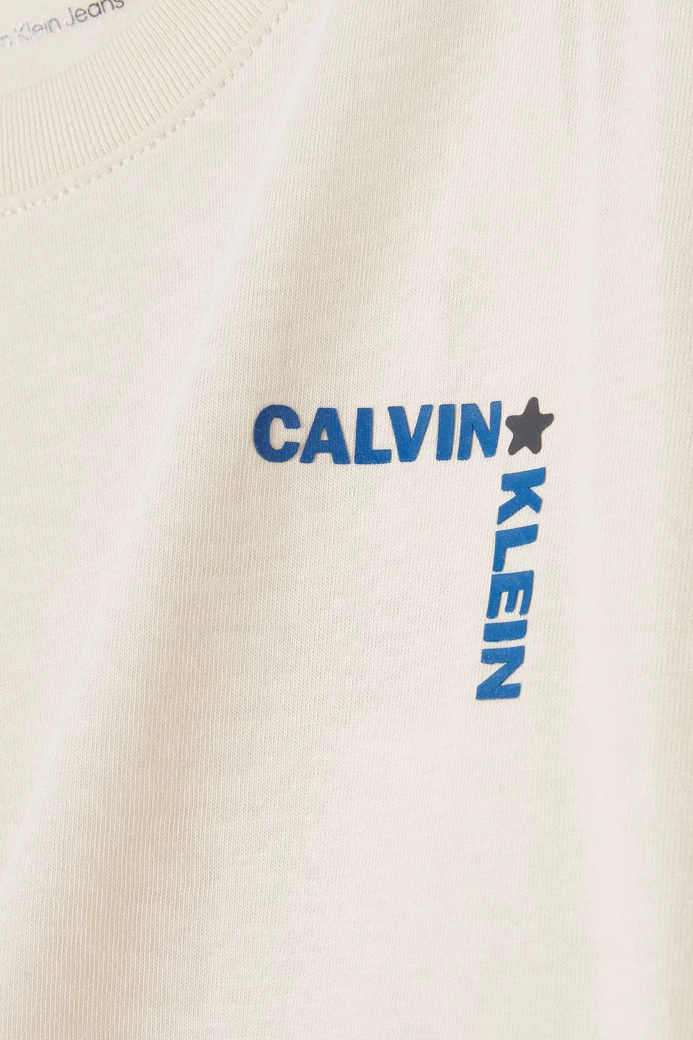 Свитшот хлопковый с логотипом Calvin Klein, нейтральный — фото 4