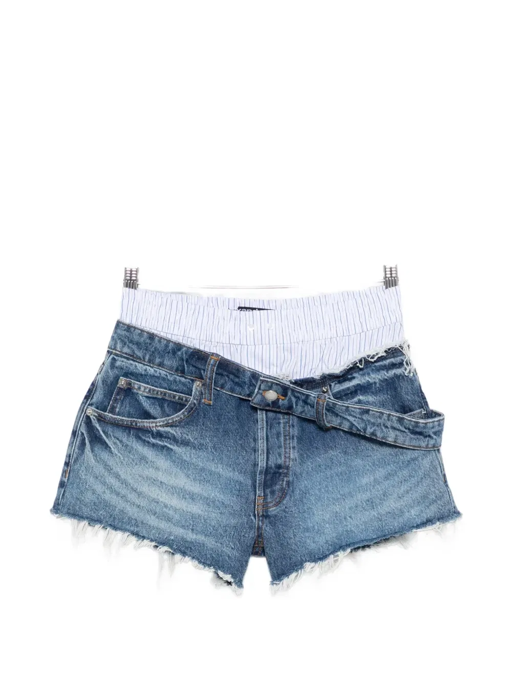 Джинсовые шорты с поясом-резинкой Alexander Wang, синий