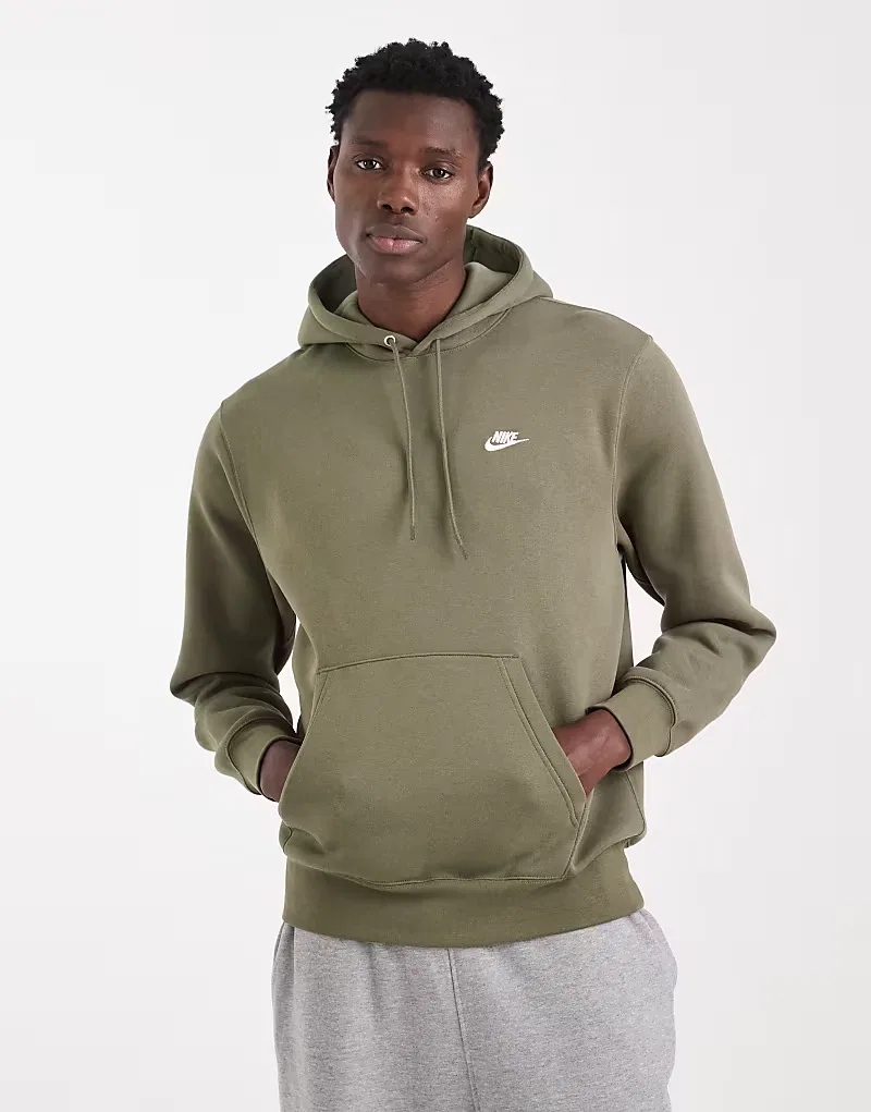 Толстовка с капюшоном Club Nike, хаки
