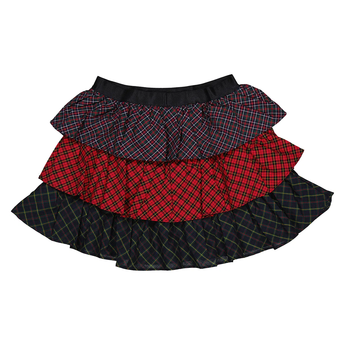 Юбка ярусная с принтом Girls Tiered Mixed Plaid Skirt Polo Ralph Lauren, Multi — фото 3