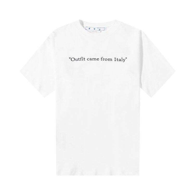 

Футболка Off-White From Italy Skate Tee 'White/Black', белый