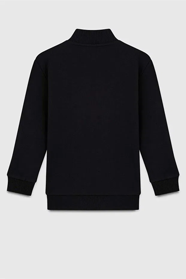 Детский кардиган с длинным рукавом для мальчиков Benetton, Black — фото 2