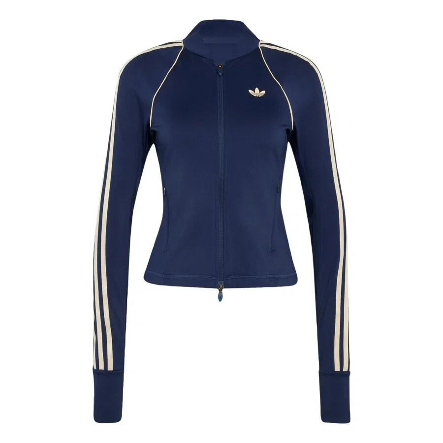 Спортивная толстовка на молнии ADIDAS PERFORMANCE темно-синего цвета