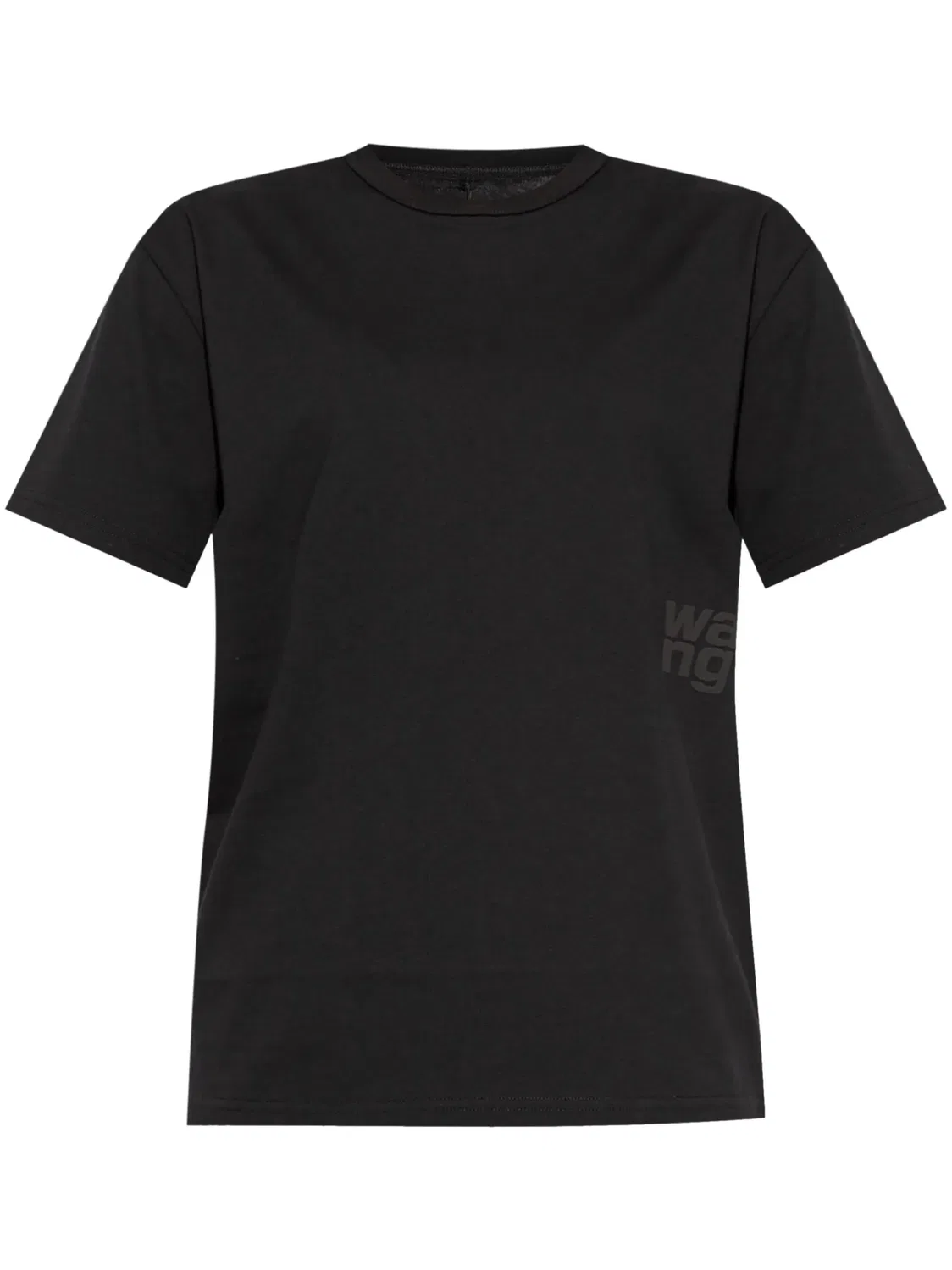 Футболка с логотипом из хлопка Alexander Wang, черный