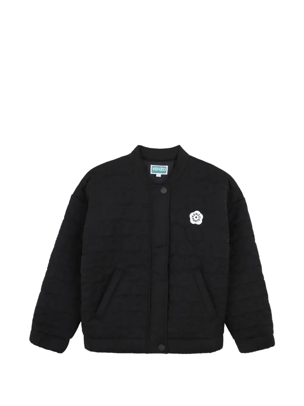 Стеганый пуховик Boke Flower Kenzo Kids, черный