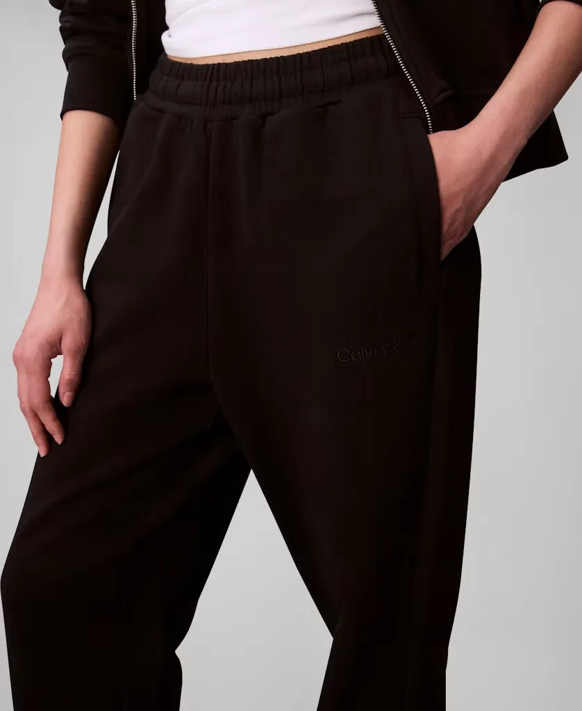 Спортивные брюки с логотипом и манжетами Calvin Klein, черный — фото 4