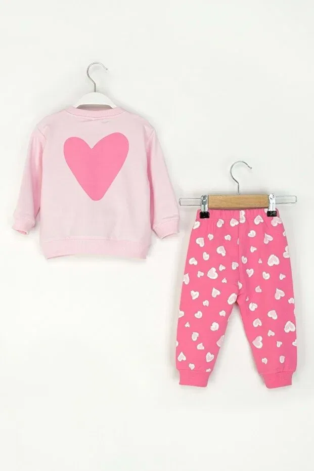 Детский спортивный комплект для девочек с принтом Ww Waka Waka Kids Store, Powder Pink — фото 3