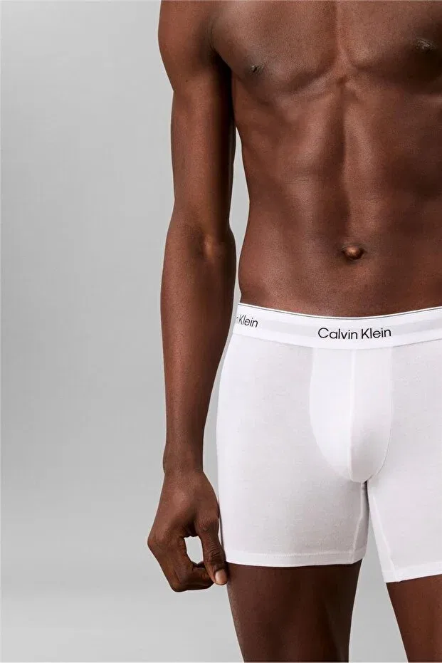 Мужские боксеры 3-шт с эластичным поясом Calvin Klein, White — фото 4