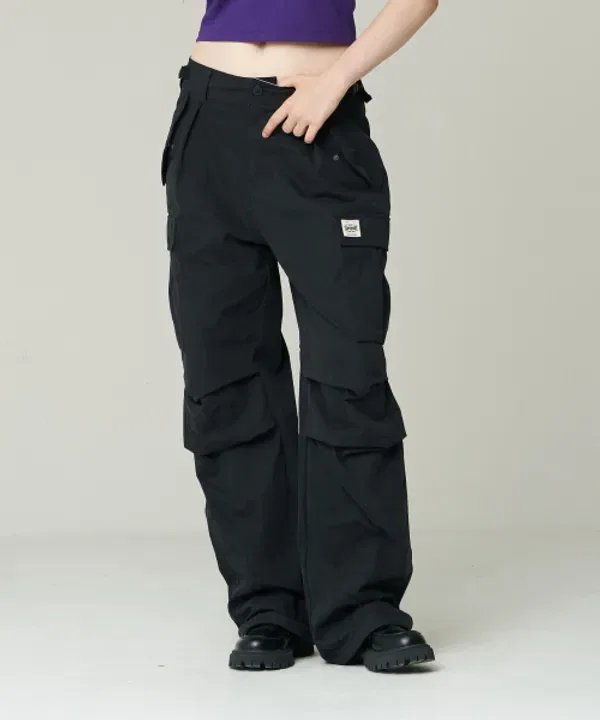 Широкие хлопковые карго брюки Superdry, черный — фото 2