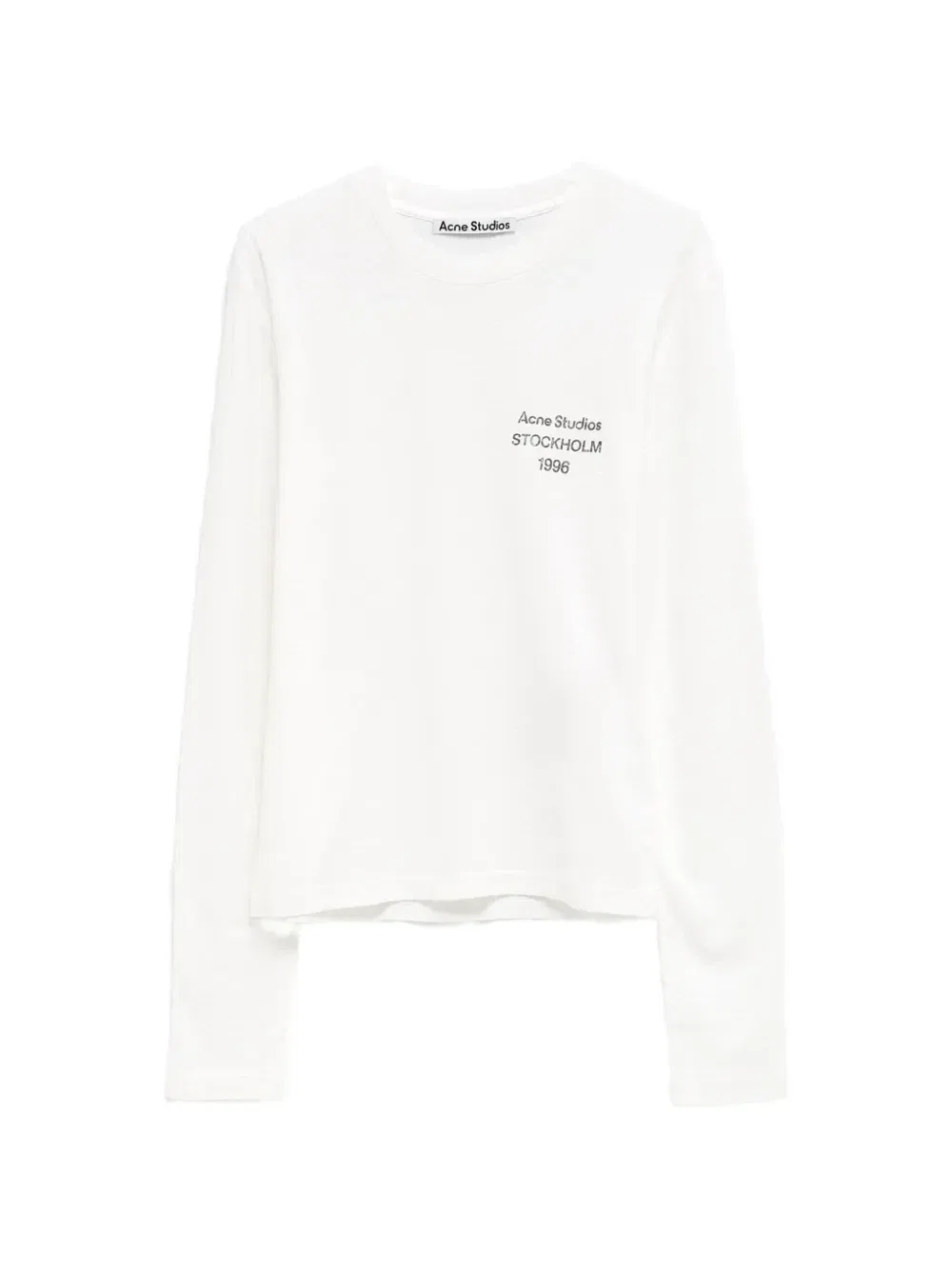 Футболка с длинными рукавами и логотипом Acne Studios, белый