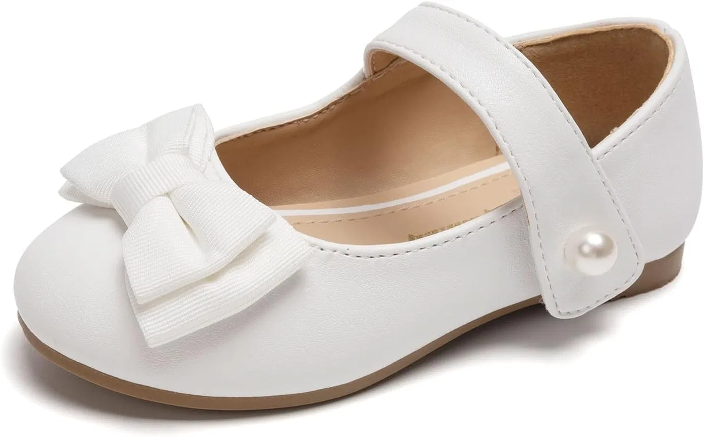Детские туфли Мэри Джейн для девочек FUNKYMONKEY, White Bowknot