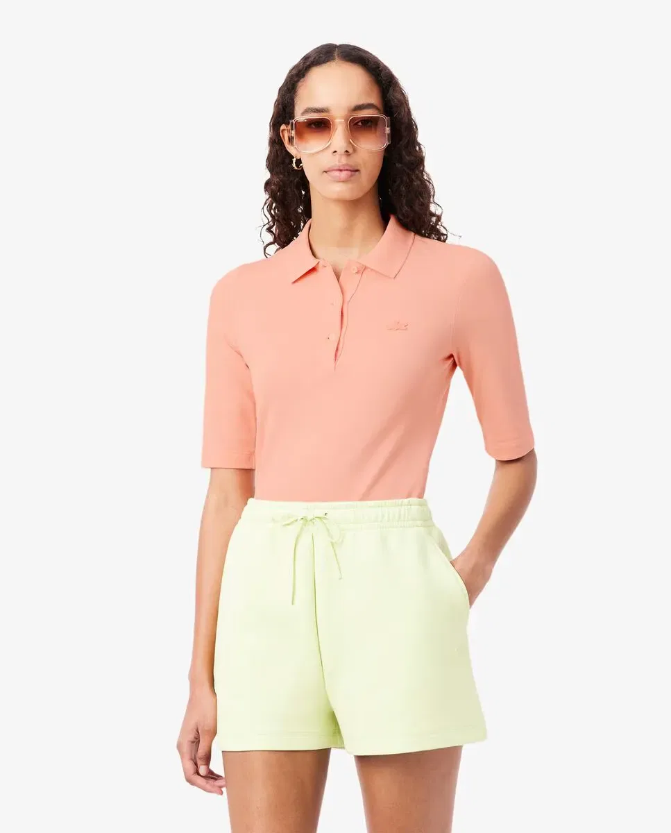 Поло Lacoste Naranja Claro с французским рукавом