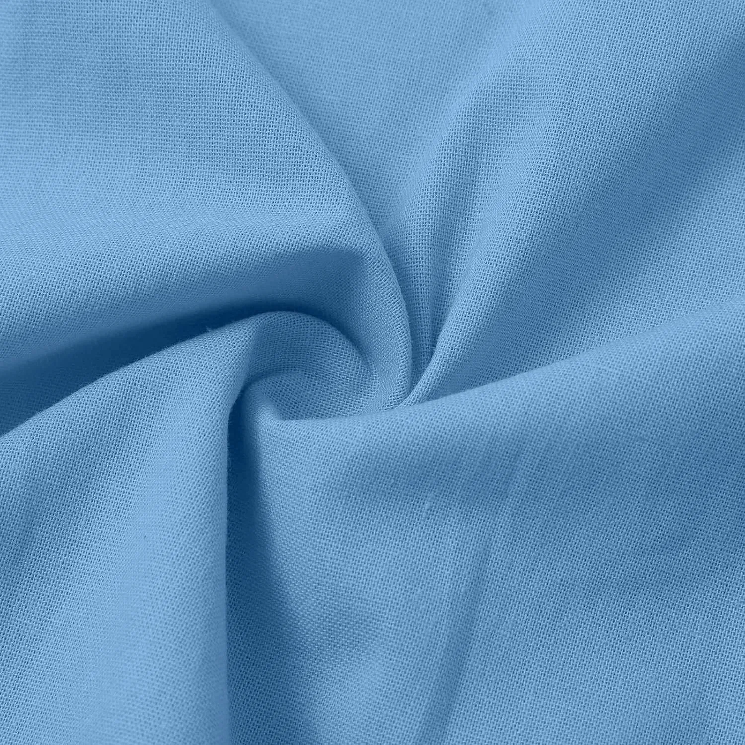 Женское платье-рубашка V-образным вырезом и рукавом 3/4, Blue — фото 4