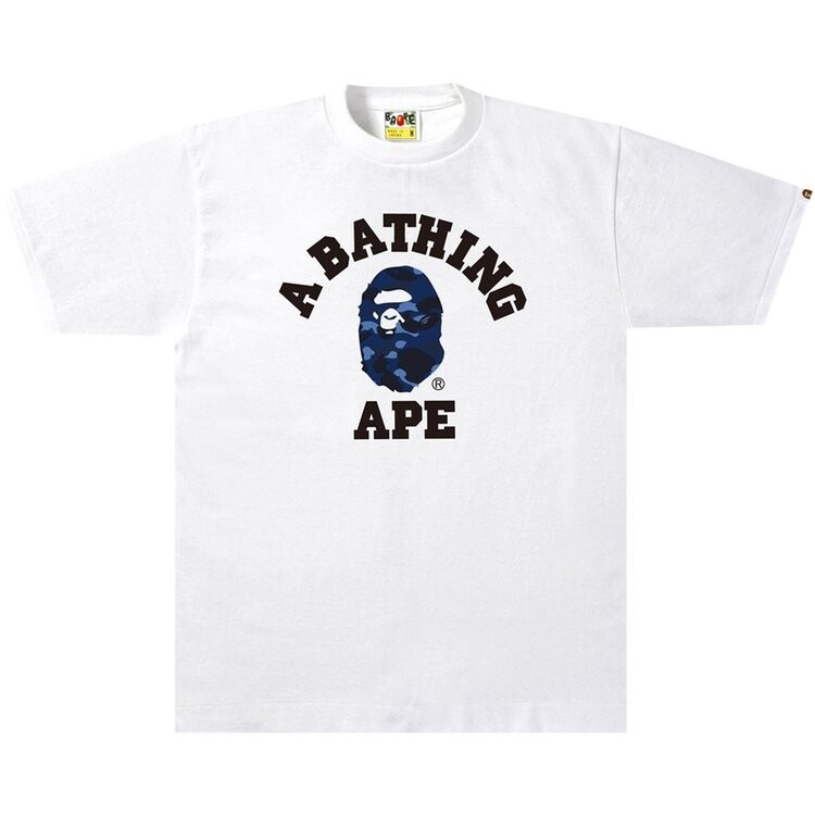 

Футболка BAPE Color Camo College Tee 'White/Navy', белый
