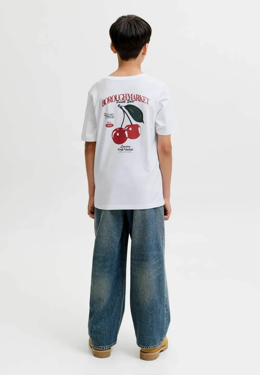 Футболка для мальчиков - футболка с принтом Jack & Jones Junior, Bright White — фото 2