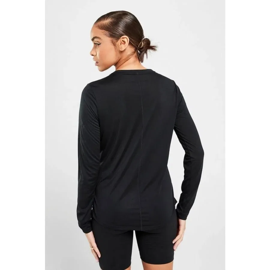Женская футболка с длинным рукавом Dri-FIT One Swoosh Nike, Черный — фото 2