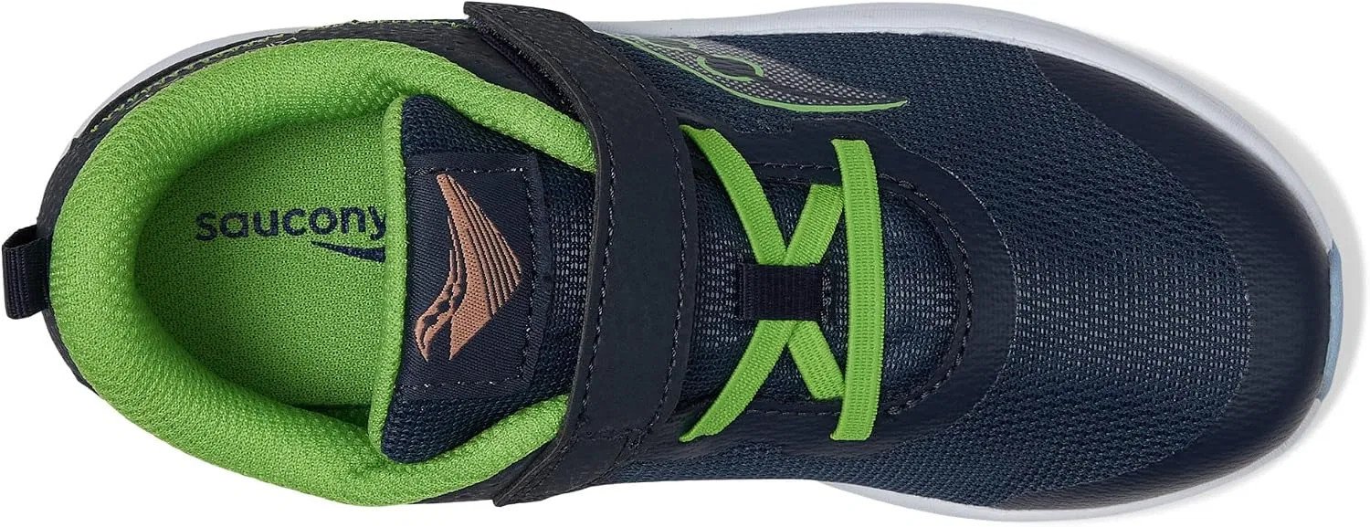 Детские кроссовки для девочек Kinvara 14 Alternative Closure Jr Saucony, Navy/Green — фото 4