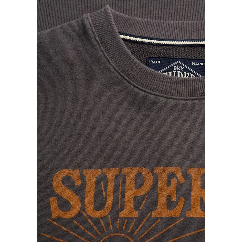 Свитшот Relaxed Fit Retro Outdoor Superdry, серый — фото 4