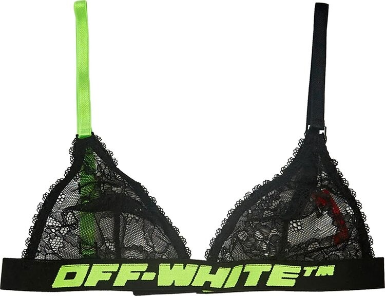 

Бюстгальтер Off-White Logo Lace Bra 'Black', черный