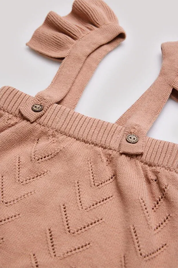 Детский комбинезон для девочек хлопковый Layette, Pink — фото 3