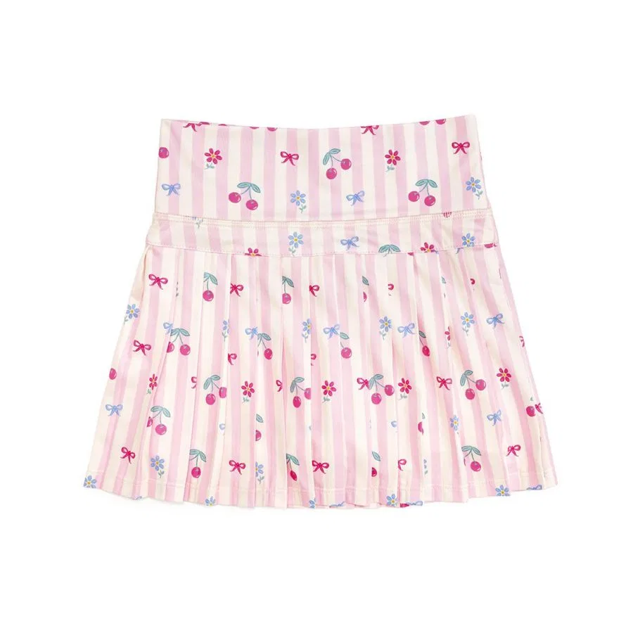 Юбка-шорты с принтом Cherry Bow Sweet Wink, Light Pink