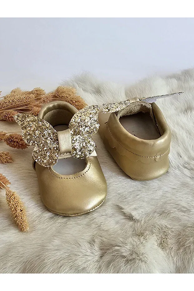 Детские туфли-лоферы из натуральной кожи Alice platinum gold, Hodore, Platinum Gold — фото 3