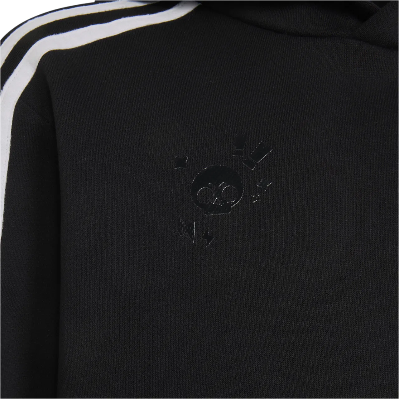 Детский худи с принтом Brawl Stars, свободный крой, adidas, Black/White — фото 3