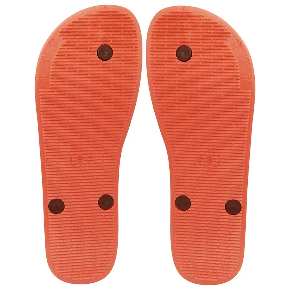 Детские шлепанцы для девочек с широкими ремешками Classic Combi Brasil NL Brasileras, Orange — фото 2